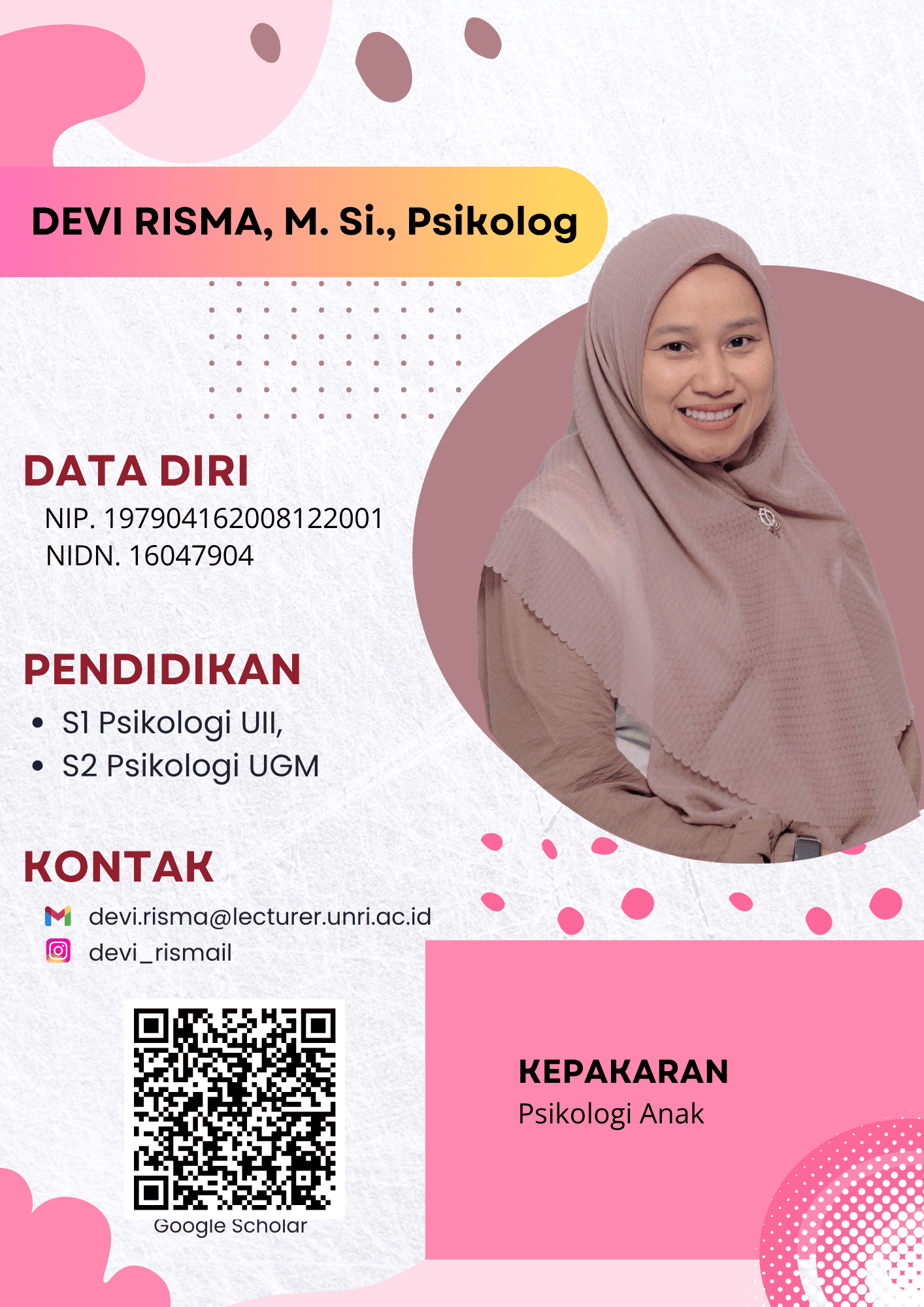 Devi Risma, M.Si, Psikolog